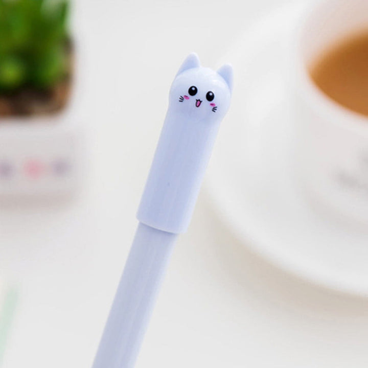 0.5mm Black Ink Tip Pens Cute Cat Pattern For Students