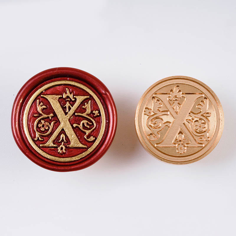 Floral Capital Letter Series Seal Wax Stamp Decorative Gift