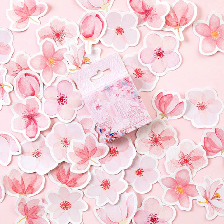 45pcs Cherry Blossom Petal Sticker For Journal Decor