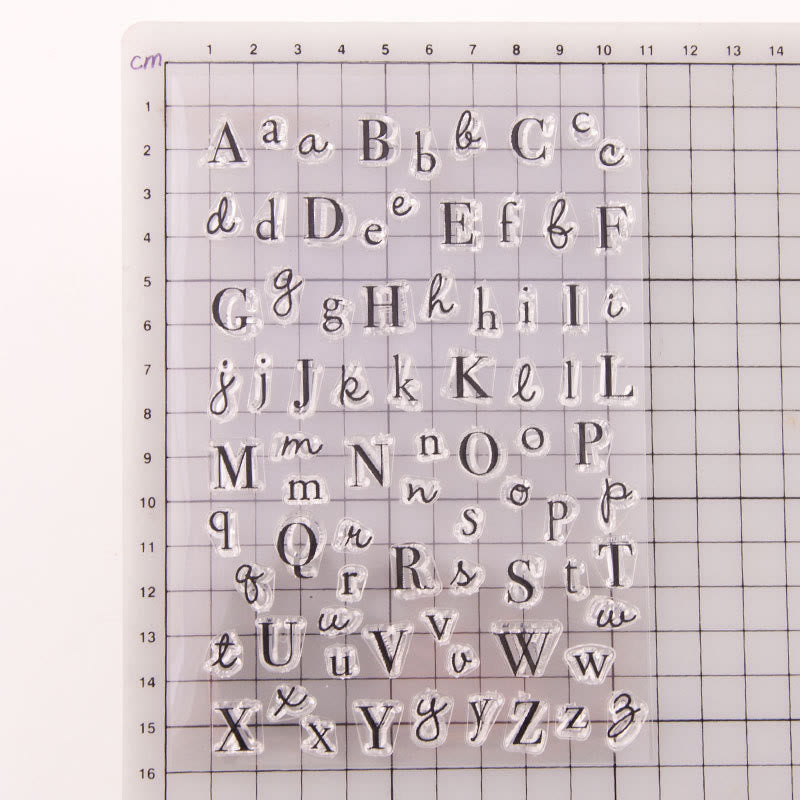 Clear Capital Lower Case Letter Stamps Silicone Seal Rubber Stamps