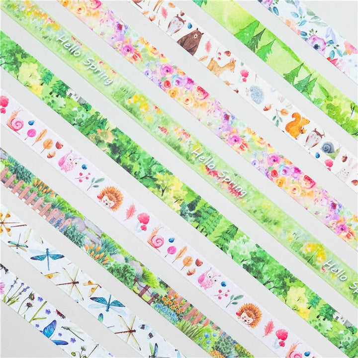 10 Rolls Hello Spring Series Washi Tape Set Scrapbook Tape