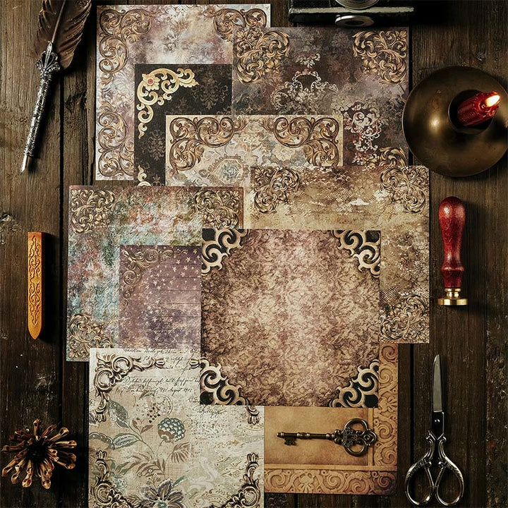 Baroque Palace Series Decorative Paper For DIY Scrapbook Journaling