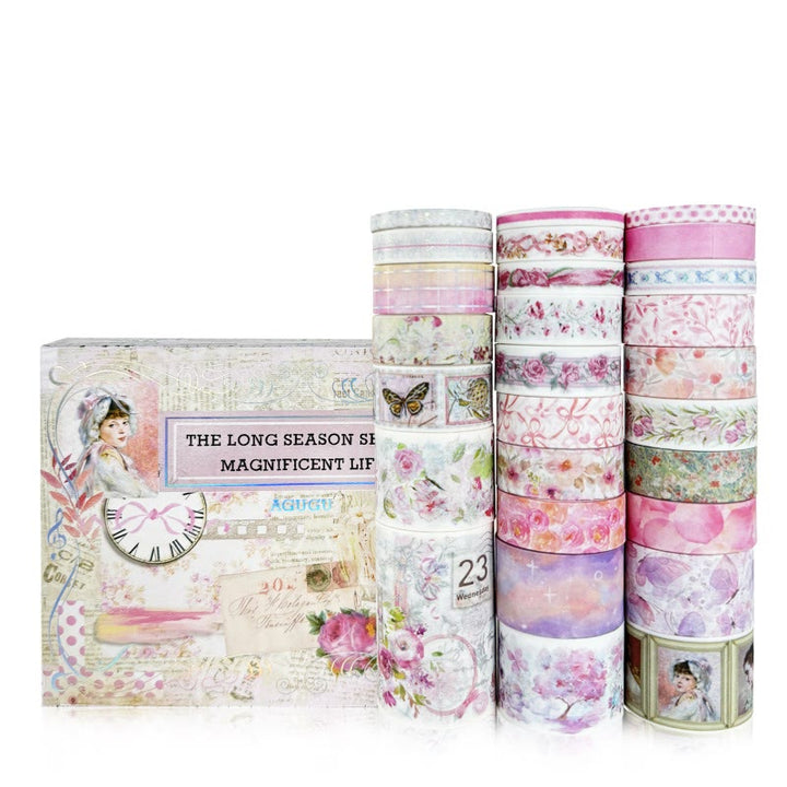 27 Rolls Long Season Series Washi Tape Set Scrapbook Tape