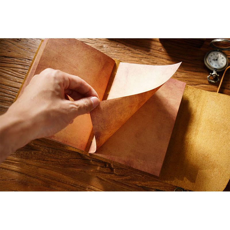 Retro Classic Leather Cover Notebook For Travel Daily Record