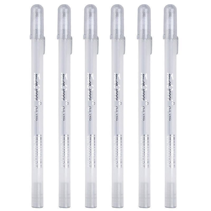 0.8mm Tip Highlight Pens For Students Clear Pattern Office Supplies