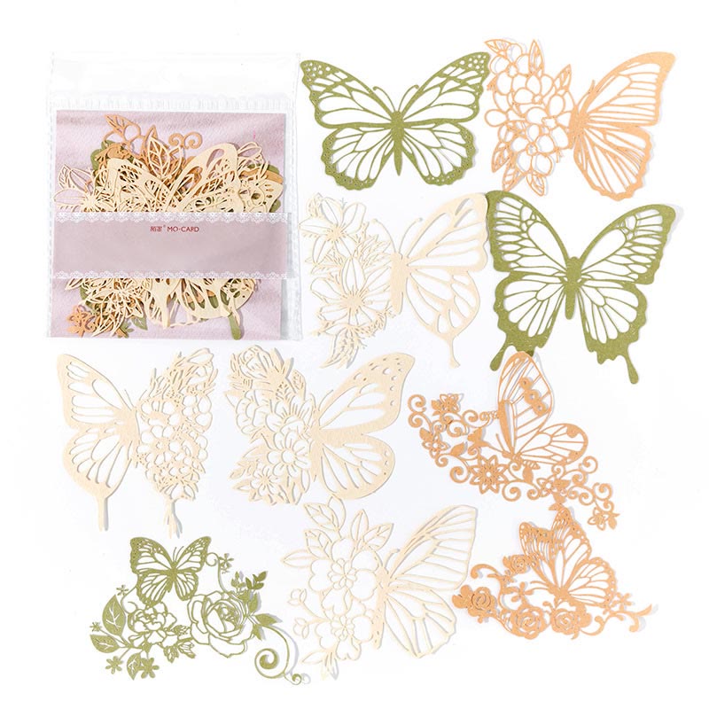 Decorative Paper Set Hollow Out Floral Backing Paper