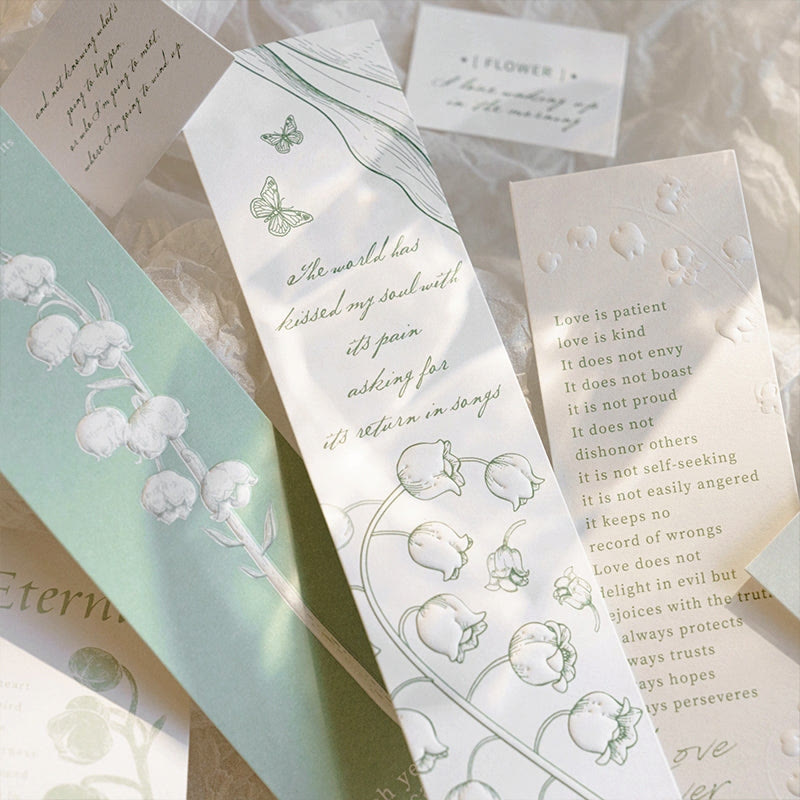 Lily Of The Valley Letterpress Scrapbook Journaling Backing Paper