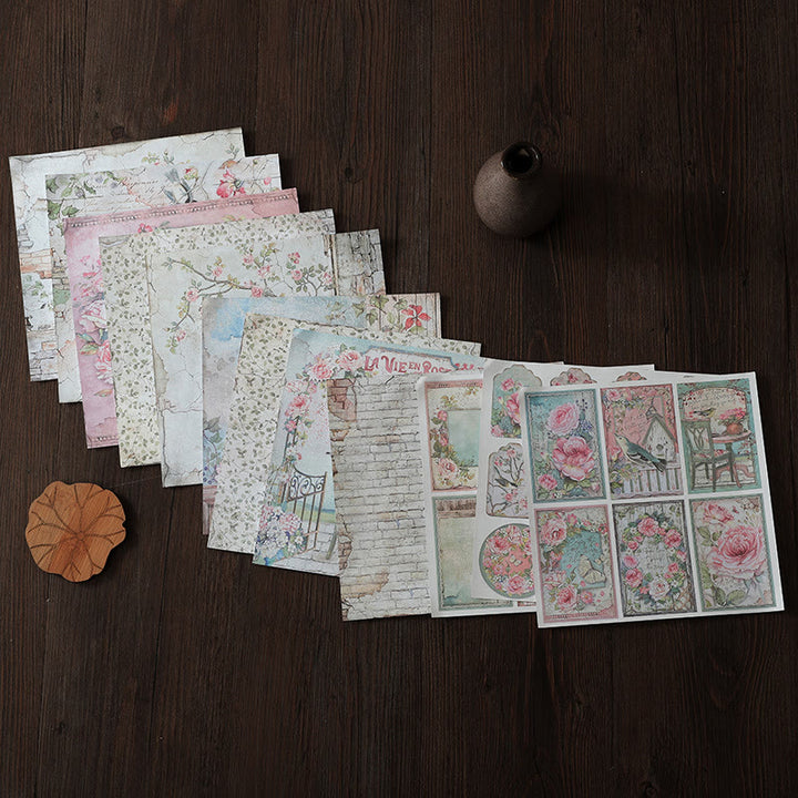 Rose Court Afternoon Tea Series Paper Decorative Journaling Paper