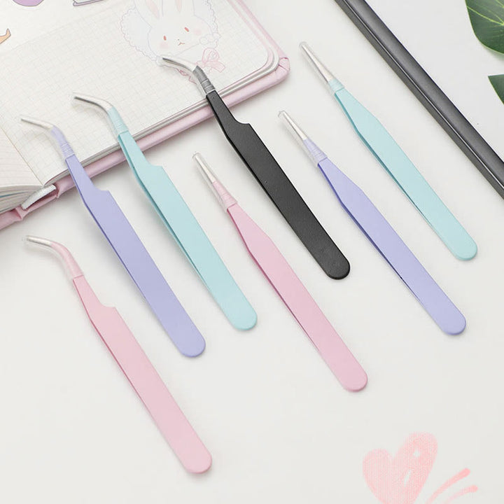 Utility Colored Stainless Steel Tweezers Craft Journal Accessories