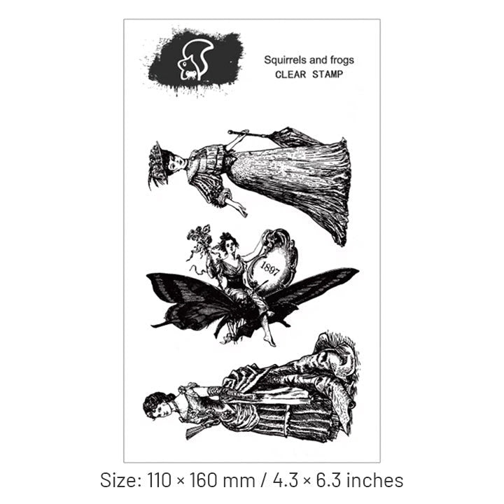 Clear Stamps Medieval Character Silicone Seal Rubber Stamps