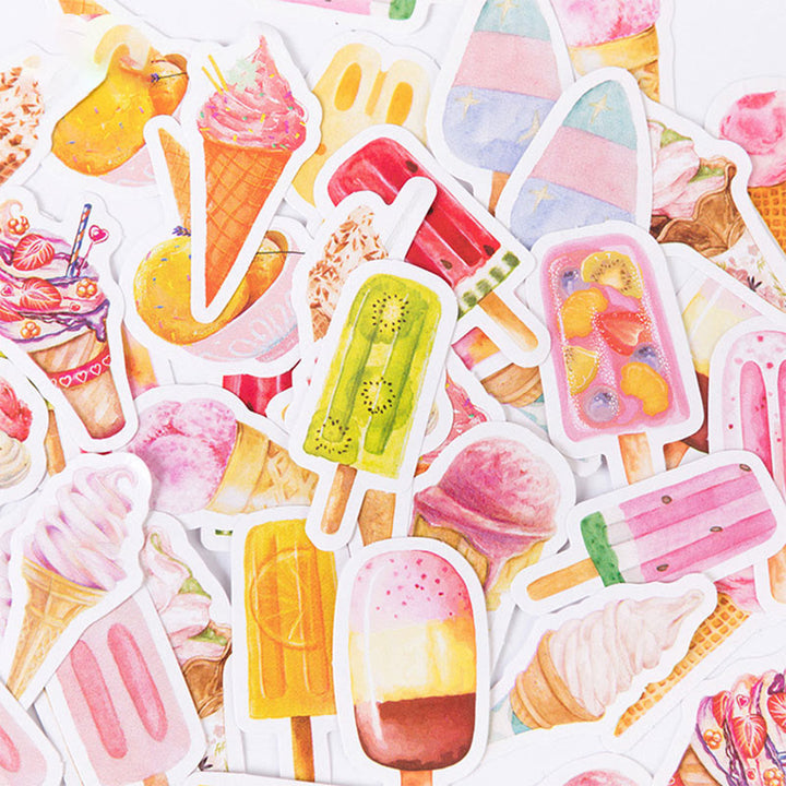 46pcs Ice Cream Machine Series Sticker For DIY Journal Decor