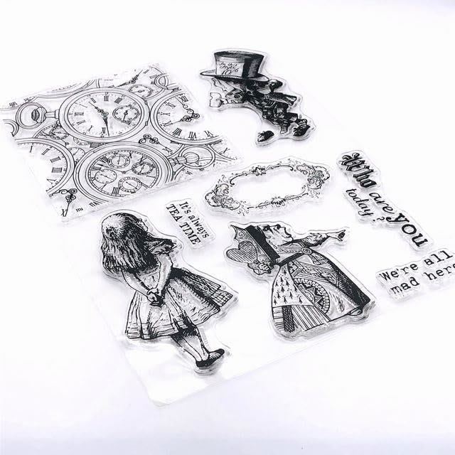 Retro Clear Stamps Queen Of Hearts Silicone Seal Rubber Stamps