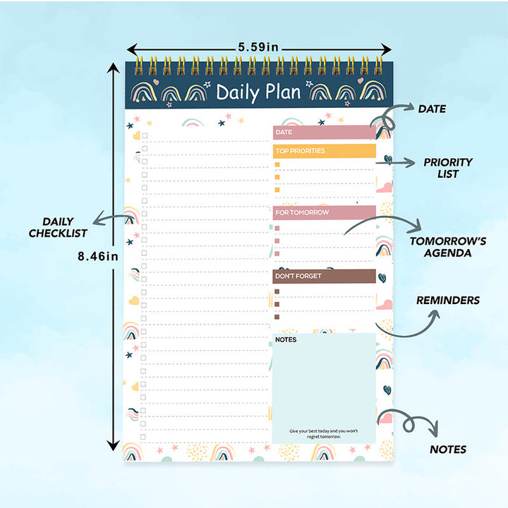 A5 Vertical Routine Paper Notebook Daily Plan To Do List