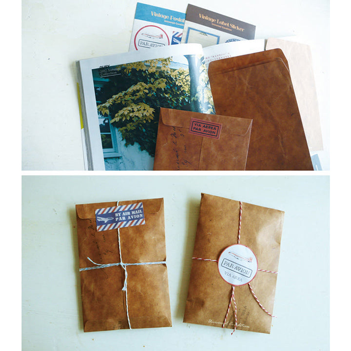 Brown Color Retro Kraft Paper Envelopes For Mail Letter