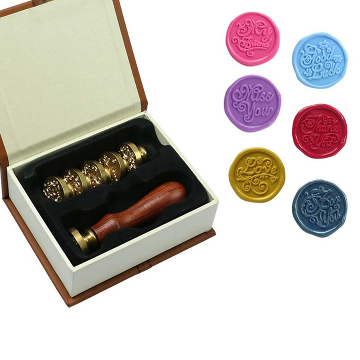 Greetings Series Wax Seal Stamps Tools Gift Set For Letter