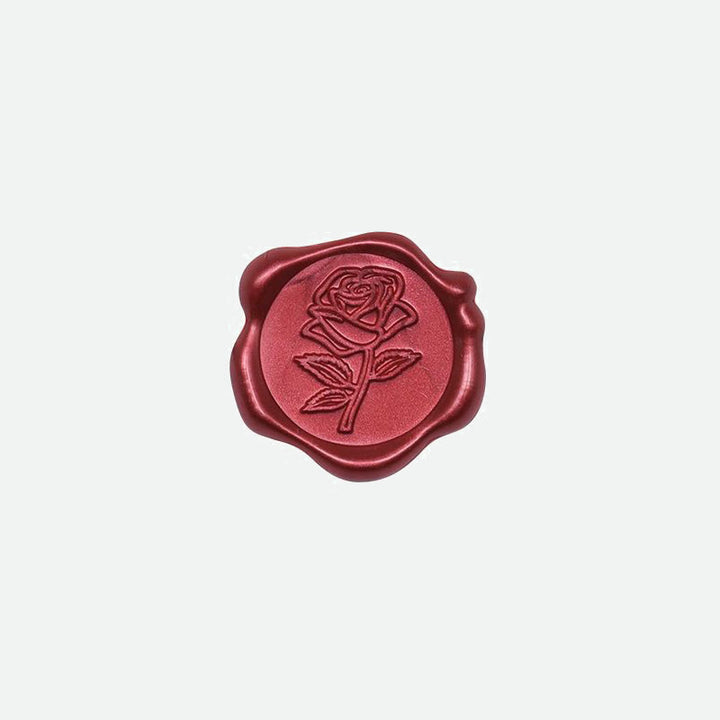 10pcs Elegant Rose Wax Seal Stamp Sticker For Envelope