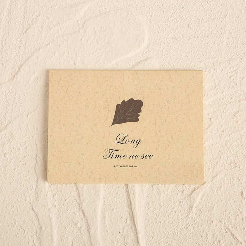 Leaves Greeting Card With Envelopes For Mail Letter