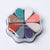 8 Metallic Colors Finger Ink Pads Petal Color Box for Wooden Rubber Stamps