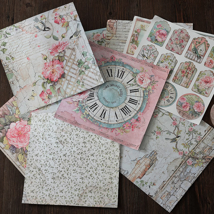 Rose Court Afternoon Tea Series Paper Decorative Journaling Paper