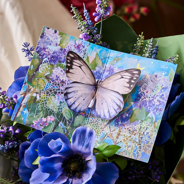 Butterfly Bell Dream Series Retro Golden Greeting Card Envelope Set