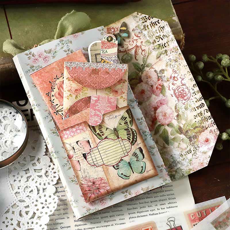 10pcs Vintage Manual Series Materials Set DIY Journaling Supplies