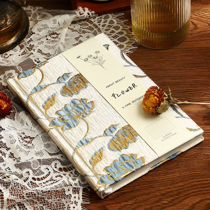 A5 Lotus Cloth Cover Notebook For DIY Daily Record