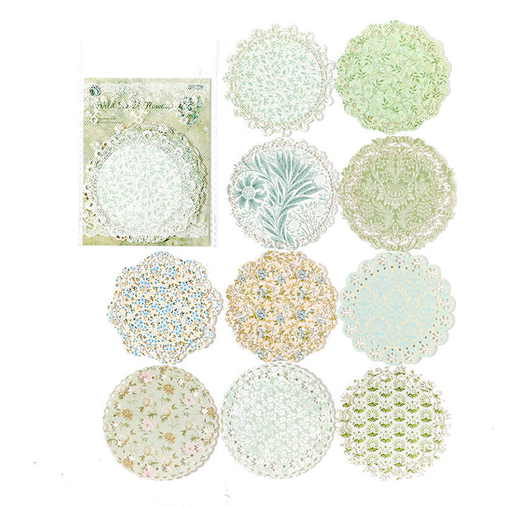 Lace Floral Paper Decorative Scrapbook Journaling Hollow Backing Paper