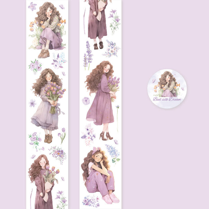 Bouquet Girls Series PET Tape Decorative Scrapbook Tape