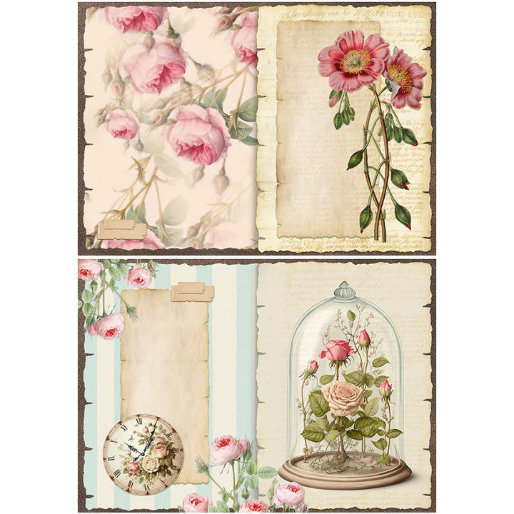 Romantic Flower Sea Paper Sticker Set Decorative Journaling Paper