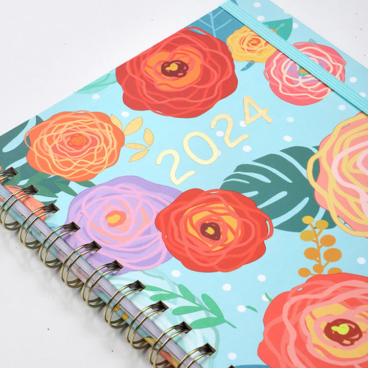 A5 Flowers Cover Notebook For Daily Record Student Gift