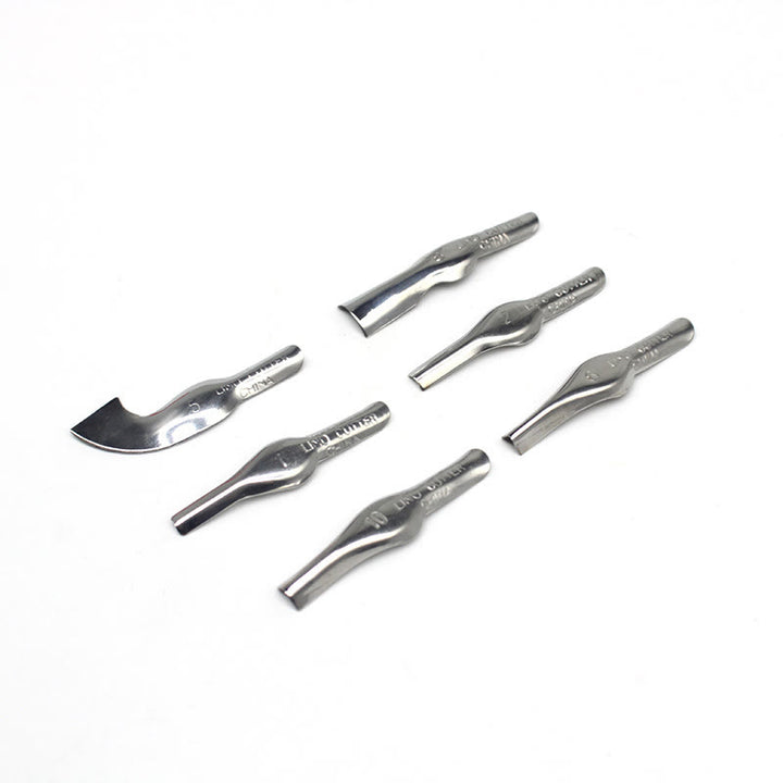 Creative Round Handle 6 Blade Set Practical Carving Tool