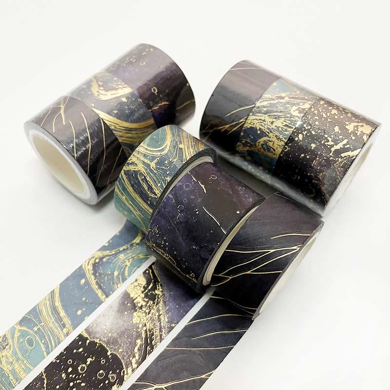 3Pcs Gilting Texture Tape Set Marble Foil Print Washi Tape