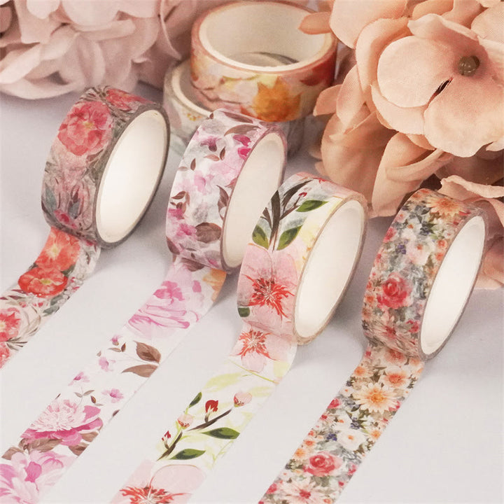 20/40 Rolls Flowers Time Series Washi Tape Set Scrapbook Tape