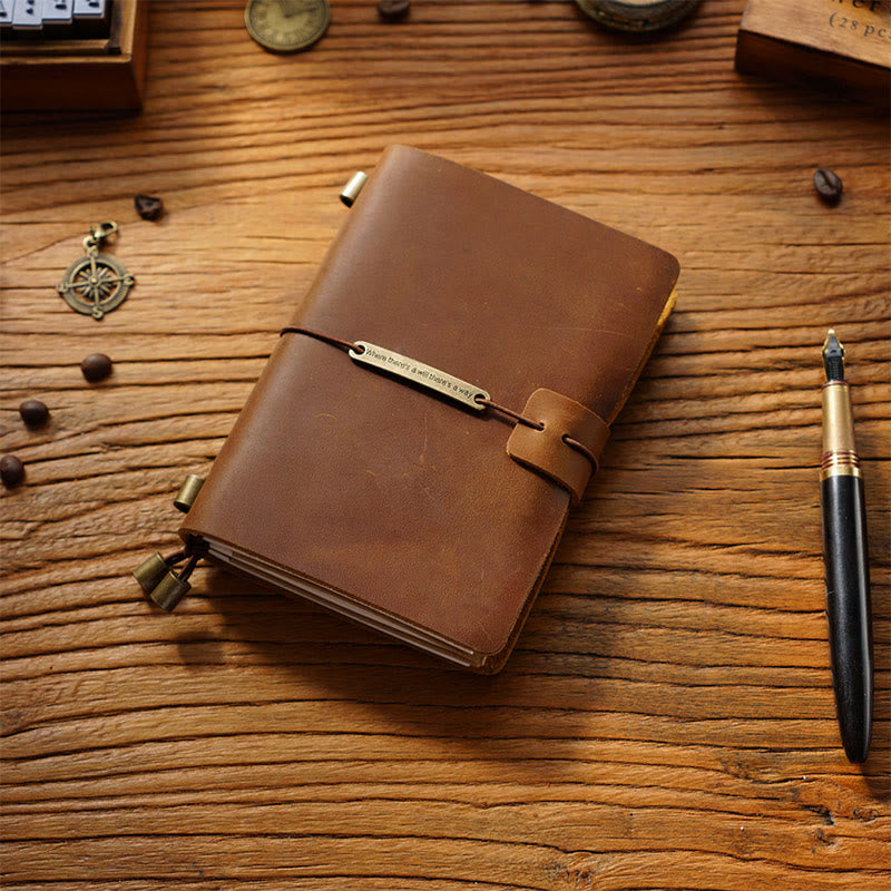 Business Genuine Leather Cover Notebook For Travel Daily Record