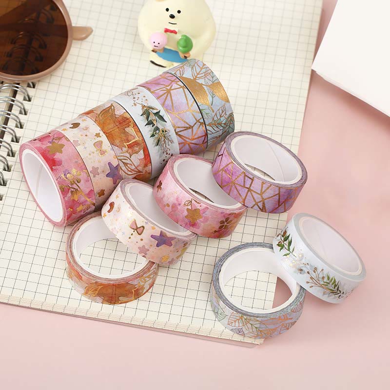 6 Rolls Flowes Washi Tape Set Decorative Scrapbook Tape