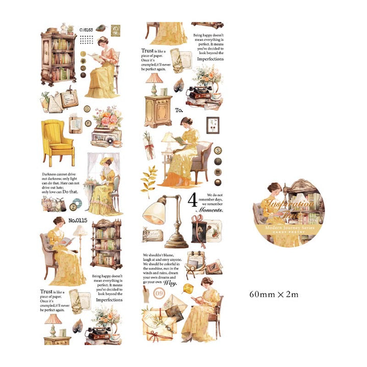 Rain Diary Series PET Tape Decorative Scrapbook Tape