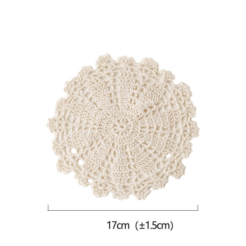 Hollow Out European Lace Coasters Embroidery Small Woven Insulated Tablecloth