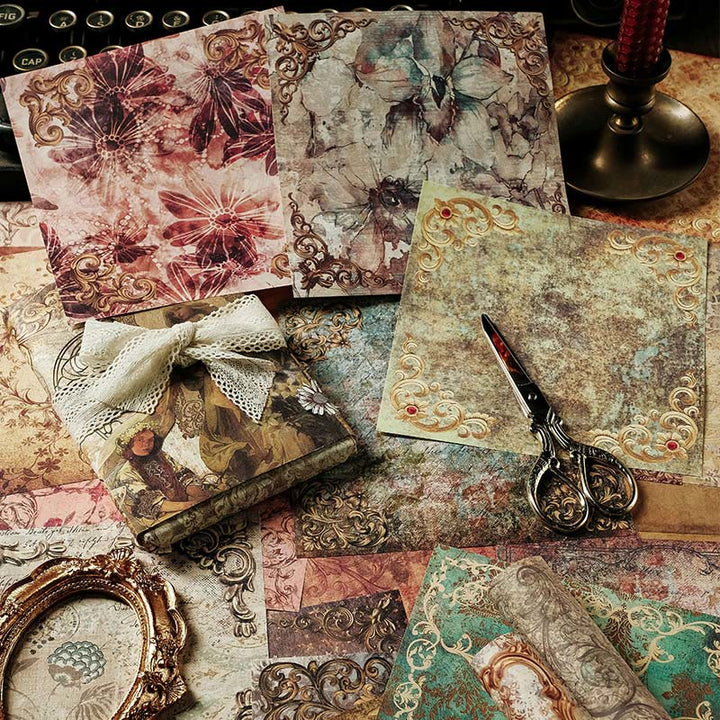 Baroque Palace Series Decorative Paper For DIY Scrapbook Journaling