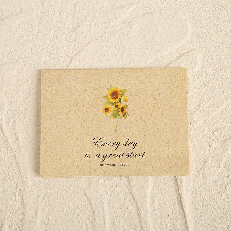 Flower Greeting Card With Envelopes For Mail Letter