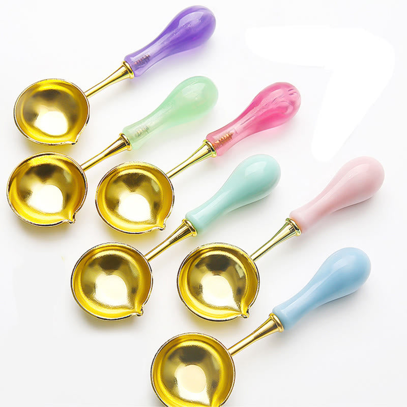 Bubble Macaron Color Melting Spoon For Sealing Stamp