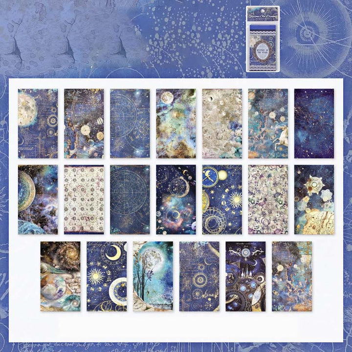 Flashy Old Dream Series Paper Set Decorative Journaling Backing Paper