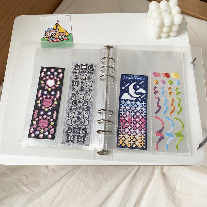 A5 Clear Transparent Cover Photo Album With Loose Leaf Binder