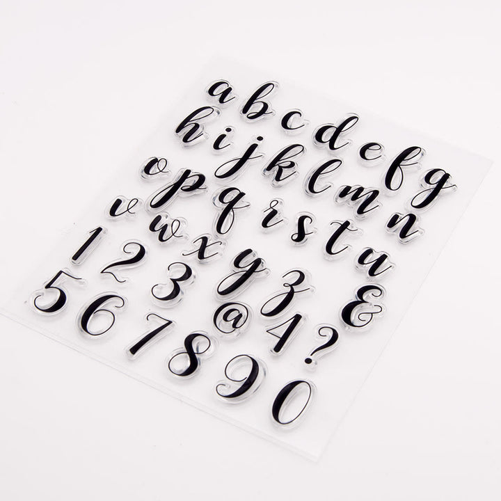 Clear Black Stamps Lowercase Alphabets Silicone Seal Rubber Stamps