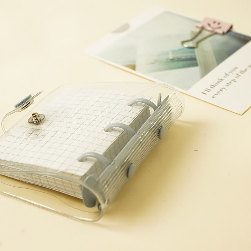 PVC Potable Clear Notebook Cover With Opening Coil For Journal