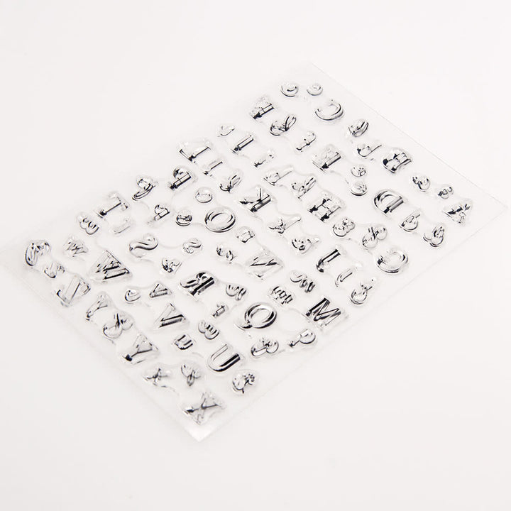 Clear Capital Lower Case Letter Stamps Silicone Seal Rubber Stamps