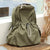 Minimalist Plain Color Canvas Backpack For Women Drawstring Students Daypack