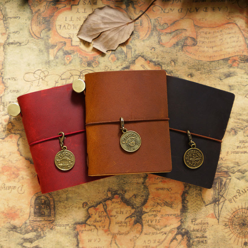 Mini Classic Leather Cover Notebook For Travel Daily Record