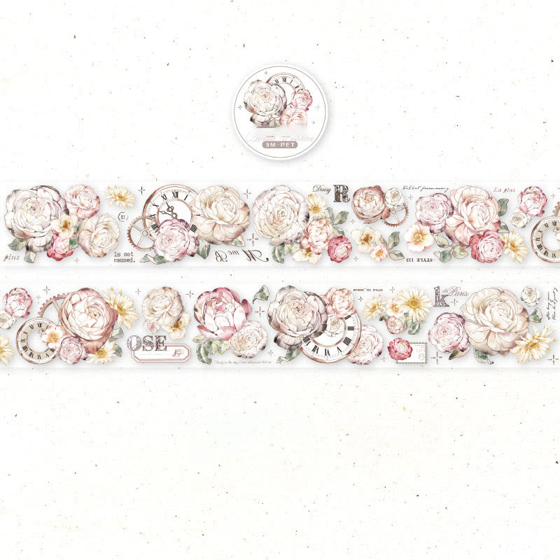 Flowers Like A Dream Series PET Tape Decorative Scrapbook Tape