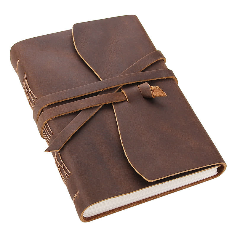 Retro Softcover Leather Journal 320 Pages Handmade Notebook