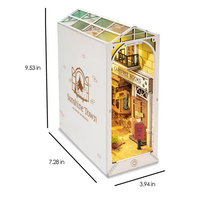 Sunshine Town DIY Book Nook Miniature Kit 3D Wooden Puzzle for Decoration